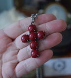 BLACK FRIDAY Dark Red Cross Pendant