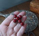 BLACK FRIDAY Dark Red Cross Pendant