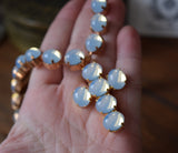 BLACK FRIDAY Moonstone Collet Necklace with Cross Pendant