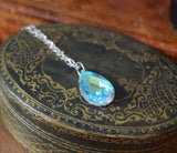BLACK FRIDAY Fantasy Ice Blue Pendant Necklace