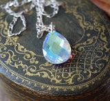 BLACK FRIDAY Fantasy Ice Blue Pendant Necklace