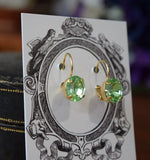 BLACK FRIDAY Mint Green Swarovski Earrings - Tiny Oval
