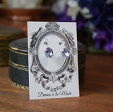 BLACK FRIDAY Alexandrite Swarovski Earrings - Tiny Oval