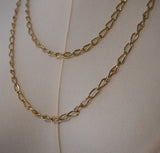 BLACK FRIDAY Very Long Golden faceted chain