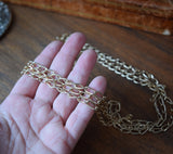 BLACK FRIDAY Very Long Golden faceted chain