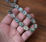 BLACK FRIDAY Mother of Pearl Collet Necklace - Medium Oval