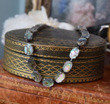 BLACK FRIDAY Mother of Pearl Collet Necklace - Medium Oval