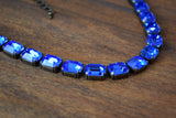 BLACK FRIDAY Sample Sale! Swarovski Sapphire Necklace - Small Octagon