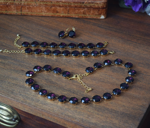 BLACK FRIDAY Parure - Amethyst - Medium Round