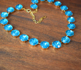 BLACK FRIDAY Sample Sale! Aquamarine Collet - Medium Round