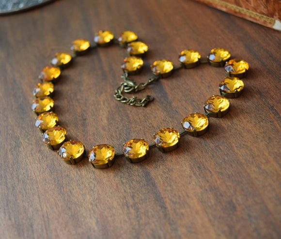 BLACK FRIDAY Sample Sale! Orange Topaz Collet - Medium Round