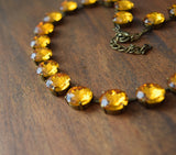 BLACK FRIDAY Sample Sale! Orange Topaz Collet - Medium Round