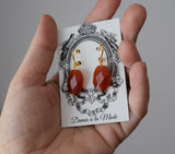 BLACK FRIDAY Faceted Carnelian Earrings