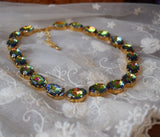 Rainbow Crystal Necklace - Large Oval