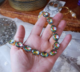 Rainbow Crystal Necklace - Large Oval
