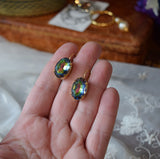 Rainbow Crystal Necklace - Large Oval