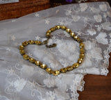 Golden Yellow Swarovski Crystal Necklace - Medium Oval