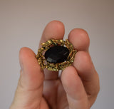 Leaf Halo Brooch - Red or Black