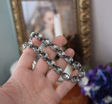 Grey Aurora Crystal Necklace - Medium Oval