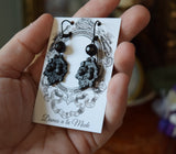 "Ironwork" Oak Leaf and Acorn Earrings