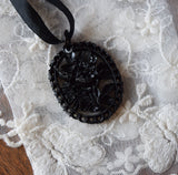 "Ironwork" Lace Flower Pendant