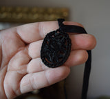 "Ironwork" Lace Flower Pendant