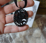 "Ironwork" Lace Flower Pendant