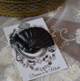 "Ironwork" Victorian Hand & Fan Brooch