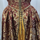 Renaissance Girdle Belt - Dark Gold Coin and Pearl - 52"