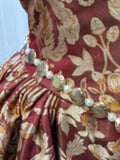 Renaissance Girdle Belt - Dark Gold Coin and Pearl - 52"