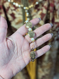 Renaissance Girdle Belt - Dark Gold Coin and Pearl - 52"