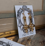 Golden Finial Dangle Earrings