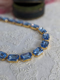 Light Blue Aurora Crystal Necklace - Large Octagon