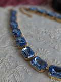 Light Blue Aurora Crystal Necklace - Large Octagon