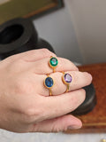 Sapphire Quartz Oval Vermeil Ring
