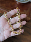 Long Renaissance Chain Necklace - Hoops and Filigree