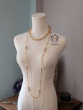 Renaissance Jewelry Set - Pink Bead, Chain, and Pearl