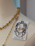 Renaissance Jewelry Set - Pink Bead, Chain, and Pearl