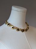 Black Quatrefoil and Gold Collar Necklace