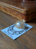 Filigree and Pearl Brooch - Gold Tone