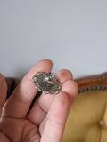 Filigree and Pearl Brooch - Antique Silver Tone