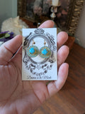Turquoise Cluster Earrings