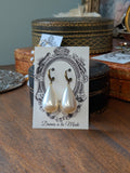 Hoop and Pearl Earrings - Extra Large Teardrop
