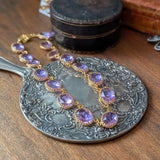 Light Amethyst Aurora Crown Necklace - Large Oval