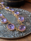 Light Amethyst Aurora Crown Necklace - Large Oval