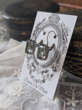 Grey Aurora Crystal Earrings - Medium Octagon