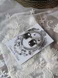 Grey Aurora Crystal Earrings - Medium Octagon