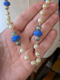Renaissance Jewelry Set - Blue, Pearl, and Silver