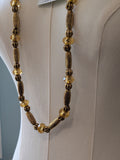 Renaissance Jewelry Set - Topaz, Antique Gold, and Pearl