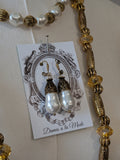 Renaissance Jewelry Set - Topaz, Antique Gold, and Pearl